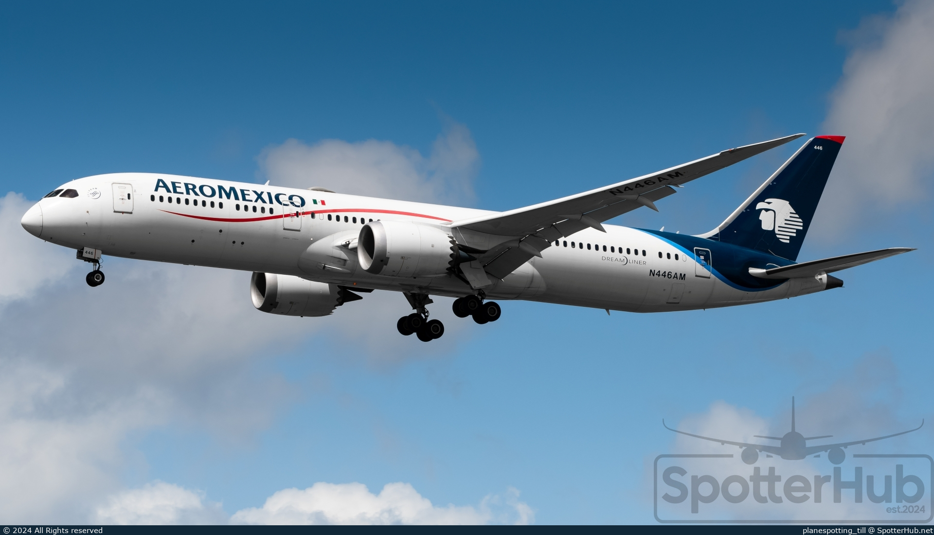 Photo of N446AM - Boeing 787-9 Dreamliner operated by Aeroméxico