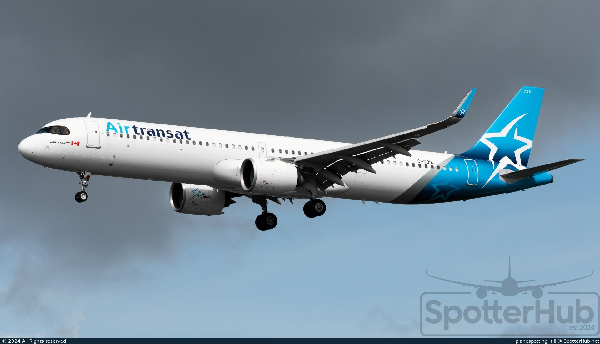 Photo of C-GOIK - Airbus A321-271NX operated by Air Transat