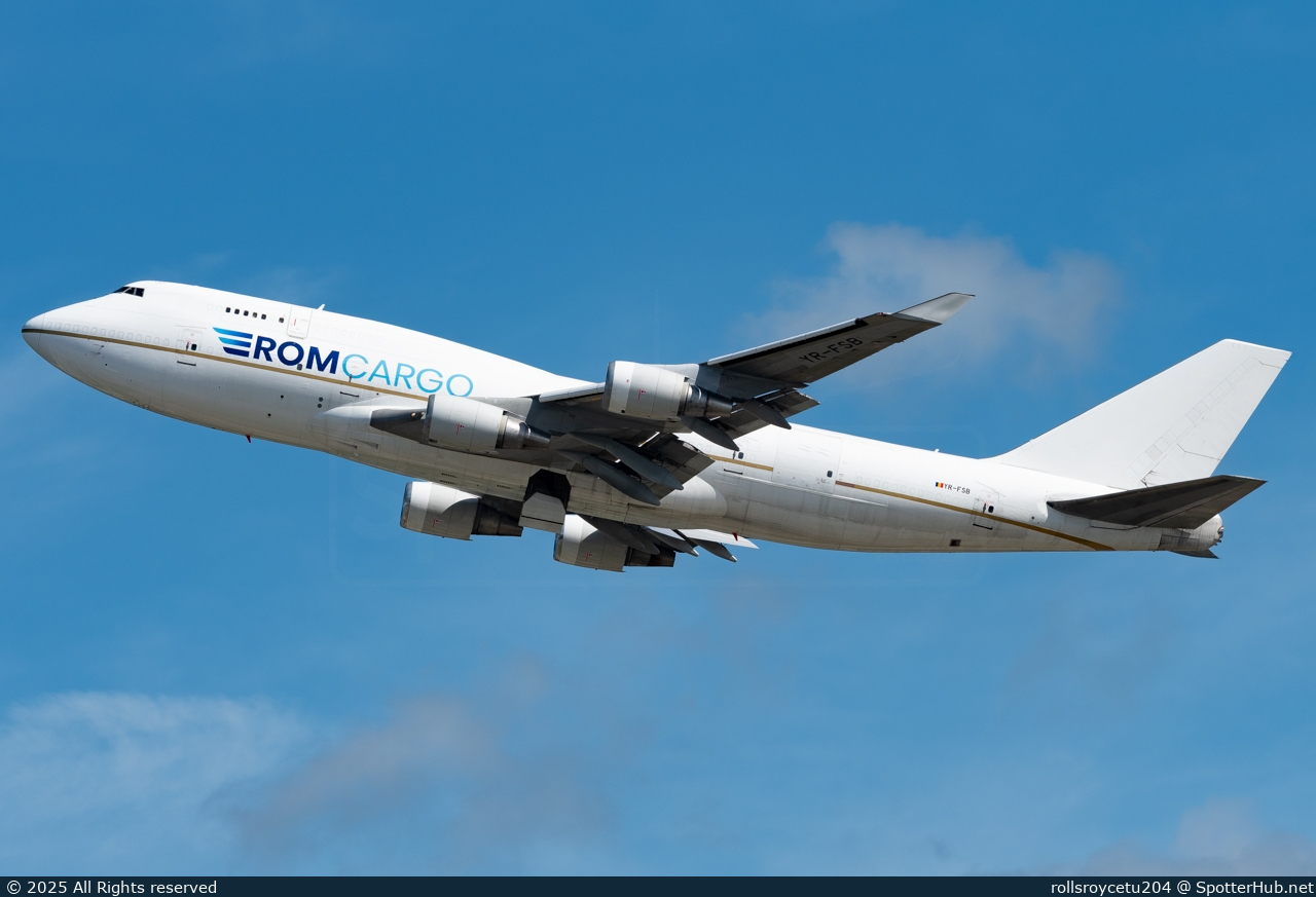 Photo of YR-FSB - Boeing 747-45E(BDSF) operated by ROM Cargo Airlines