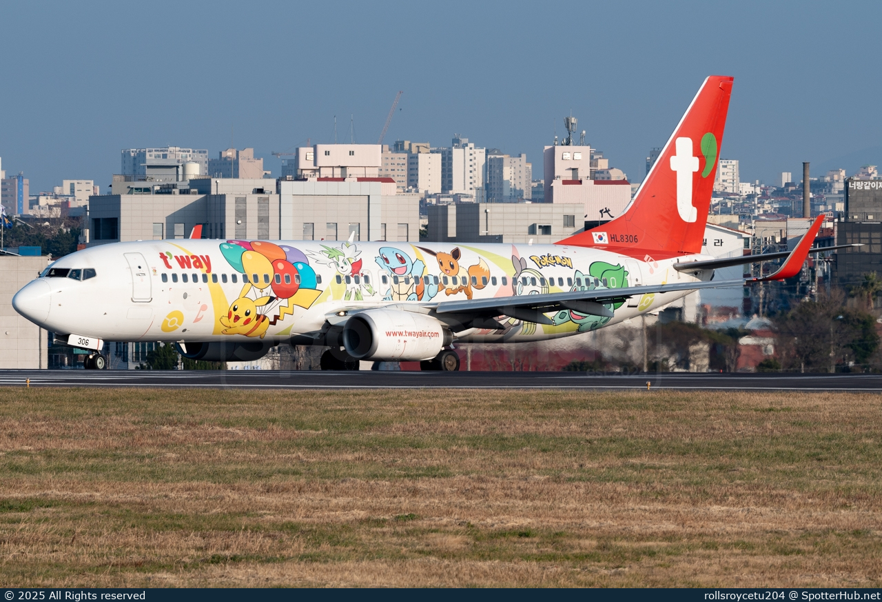 Photo of HL8306 - Boeing 737-8AS operated by T'Way Air