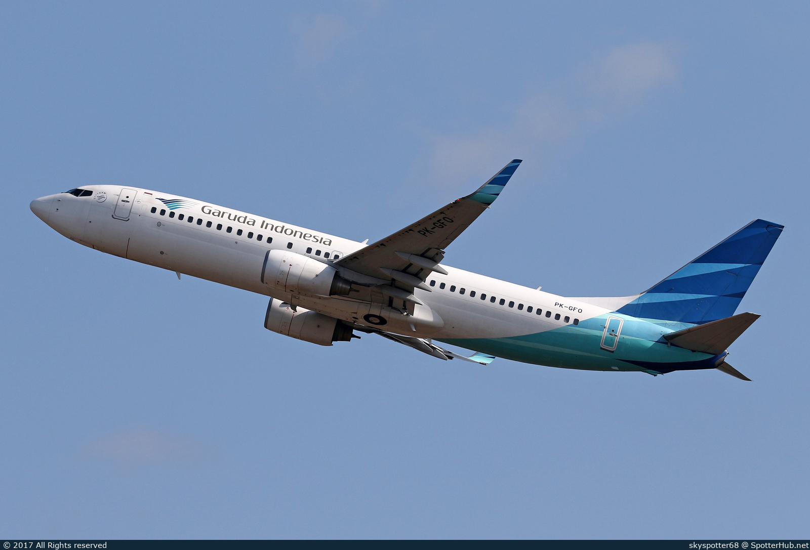 Photo of PK-GFO - Boeing 737-86N operated by Garuda Indonesia