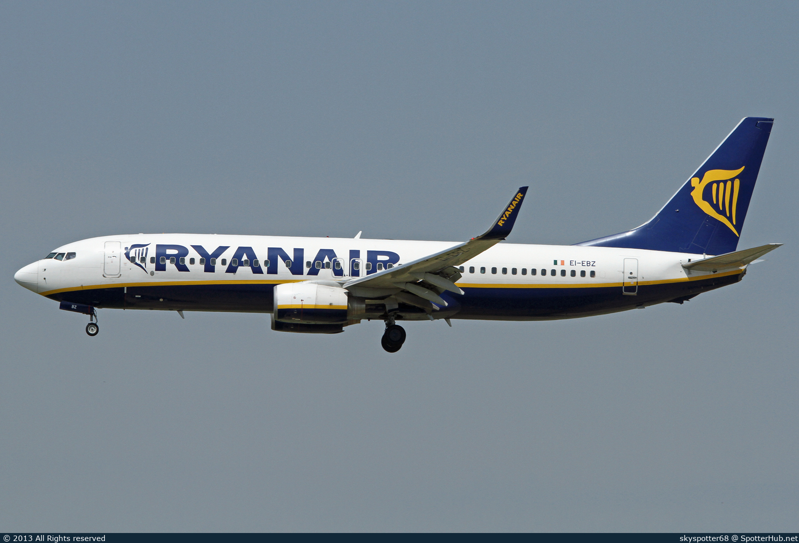 Photo of EI-EBZ - Boeing 737-8AS operated by Ryanair