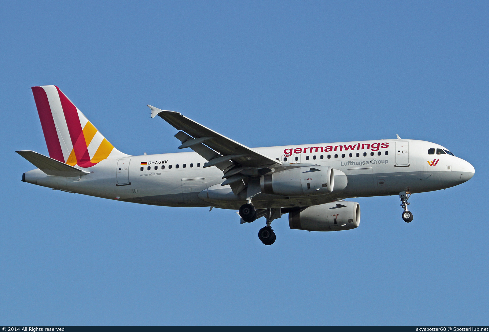 Photo of D-AGWK - Airbus A319-132 operated by Germanwings