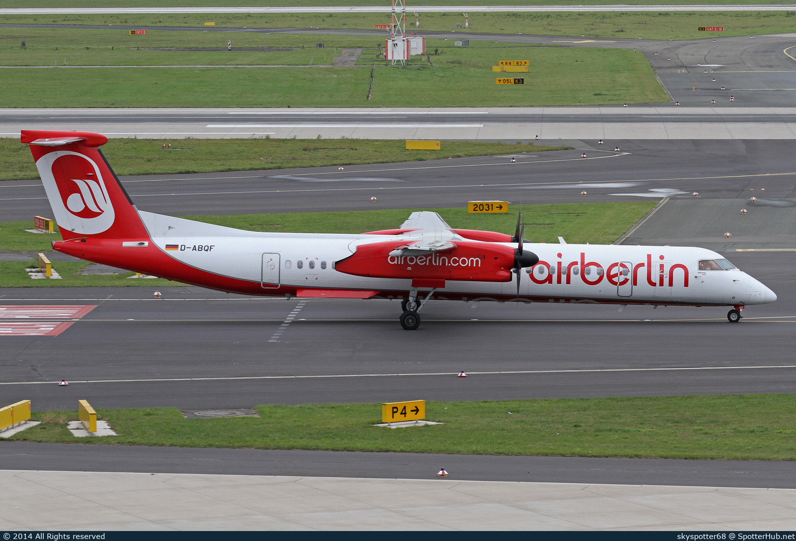 Photo of D-ABQF - Bombardier DHC-8-402 Dash 8 Q400 operated by Air Berlin (opb LGW Luftfahrtgesellschaft Walter)