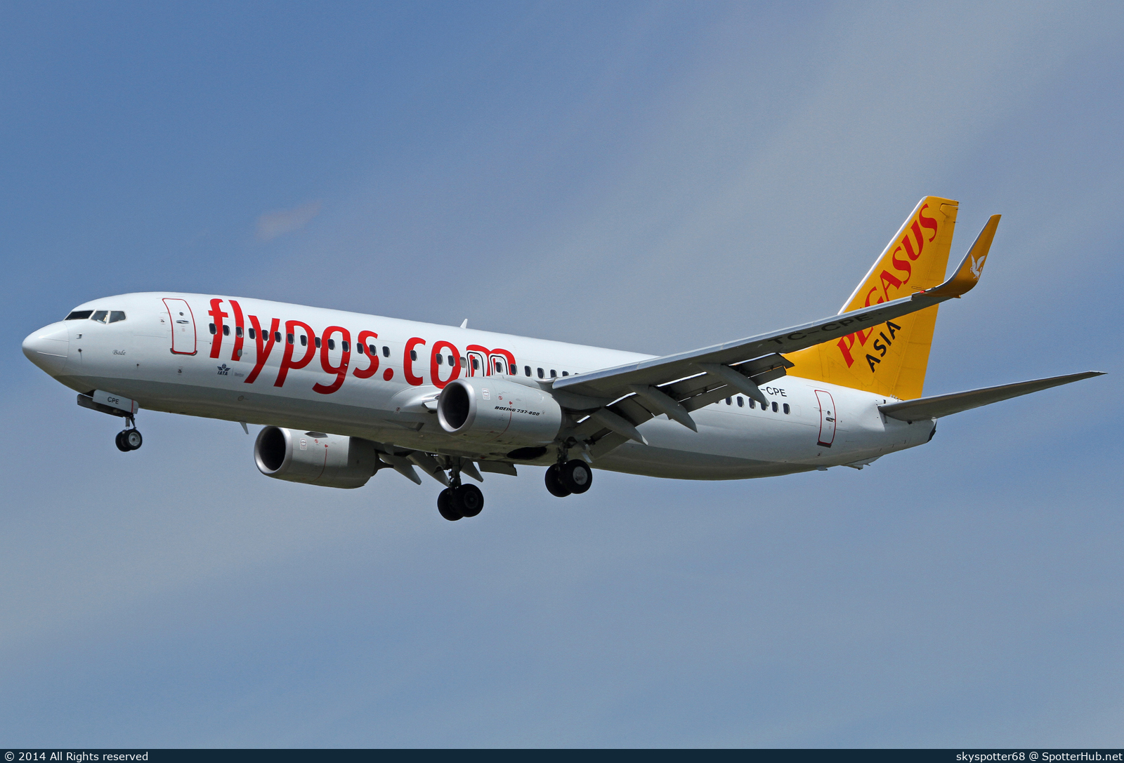 Photo of TC-CPE - Boeing 737-82R operated by Pegasus Asia