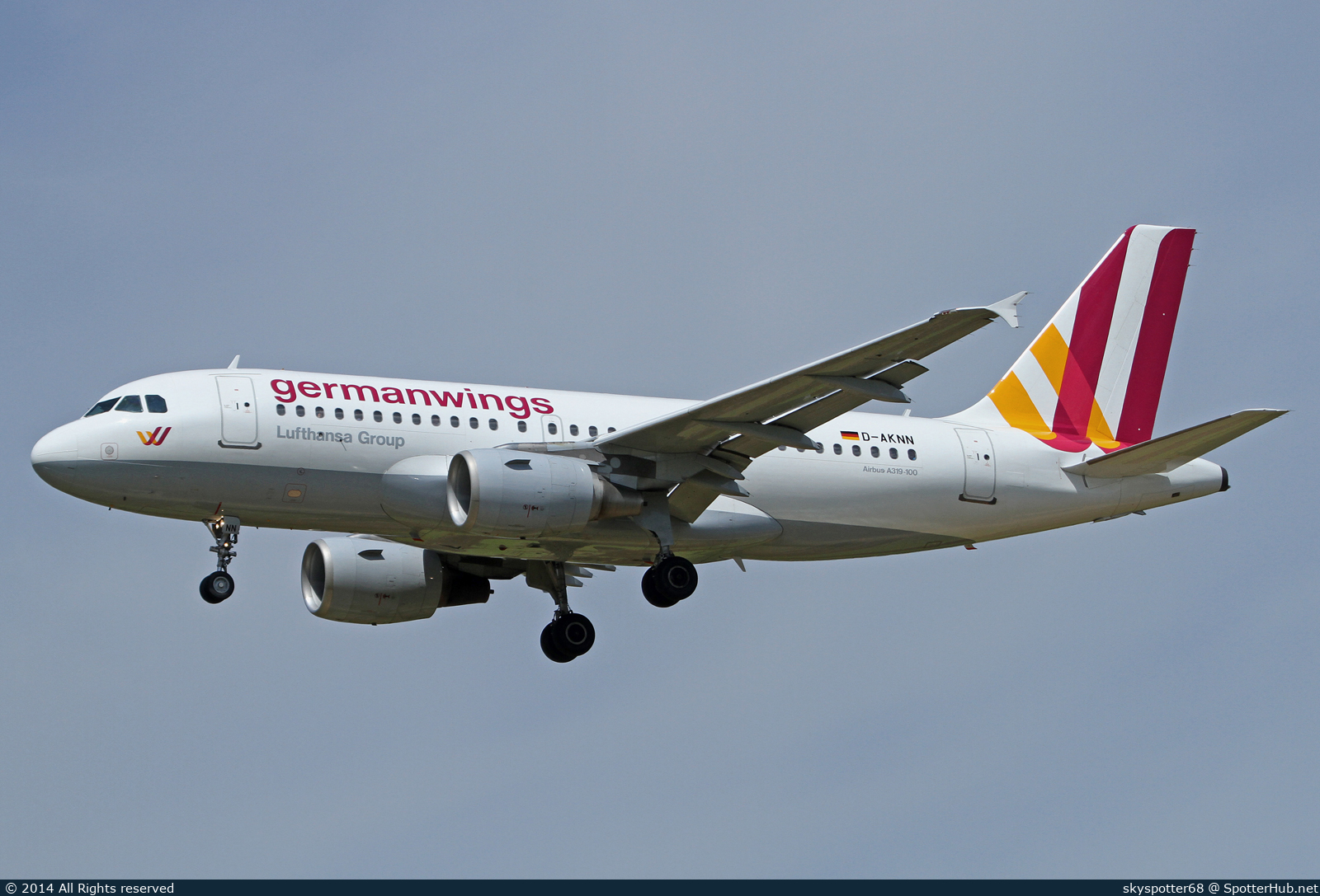 Photo of D-AKNN - Airbus A319-112 operated by Germanwings