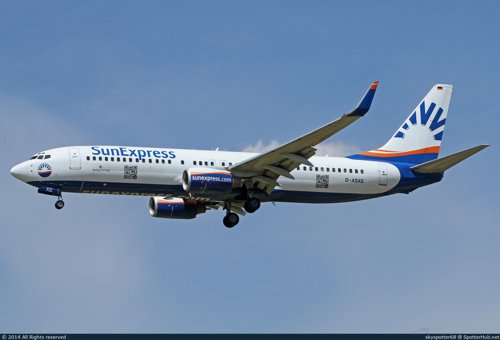 Photo of D-ASXE - Boeing 737-8CX operated by SunExpress Germany