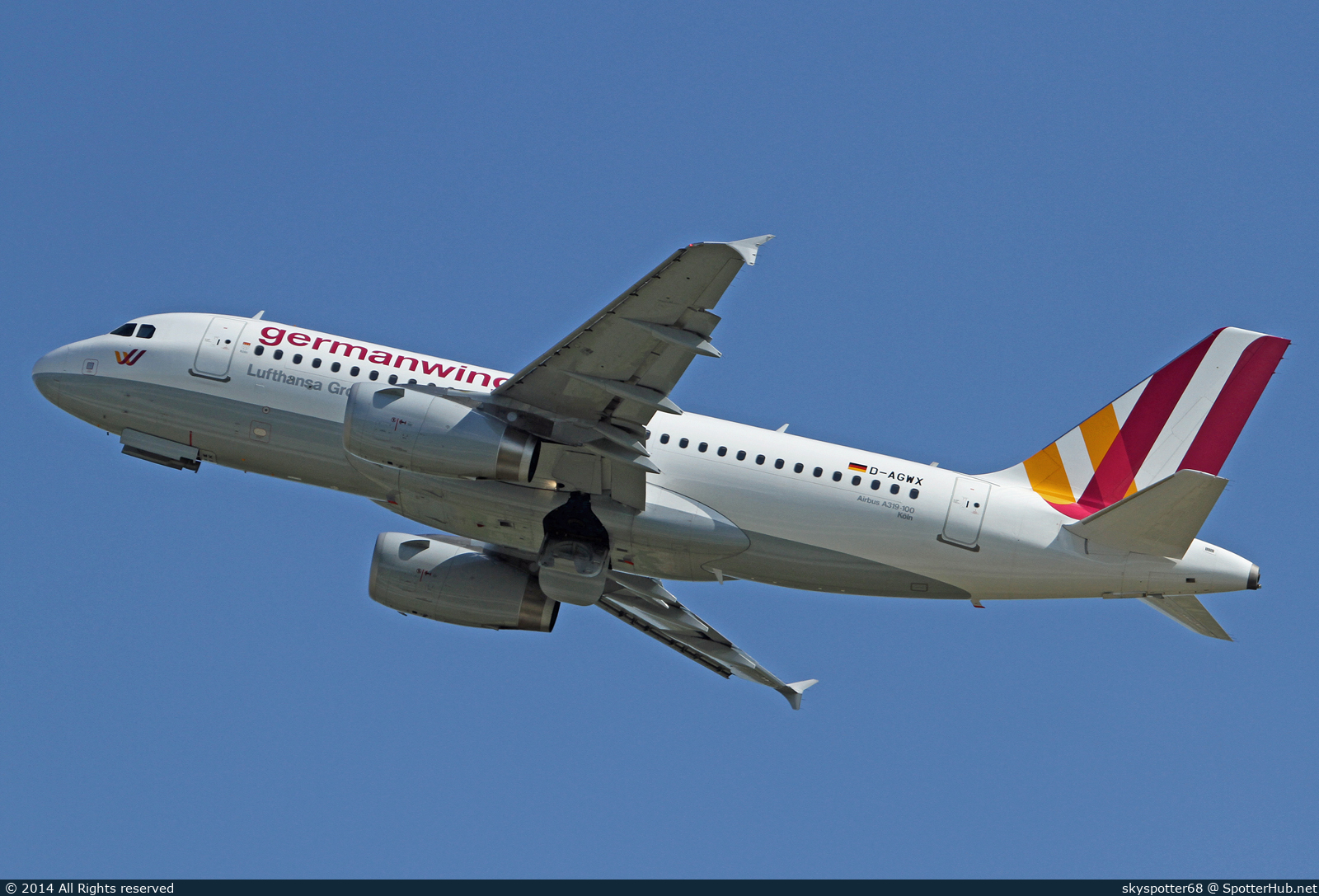 Photo of D-AGWX - Airbus A319-132 operated by Germanwings