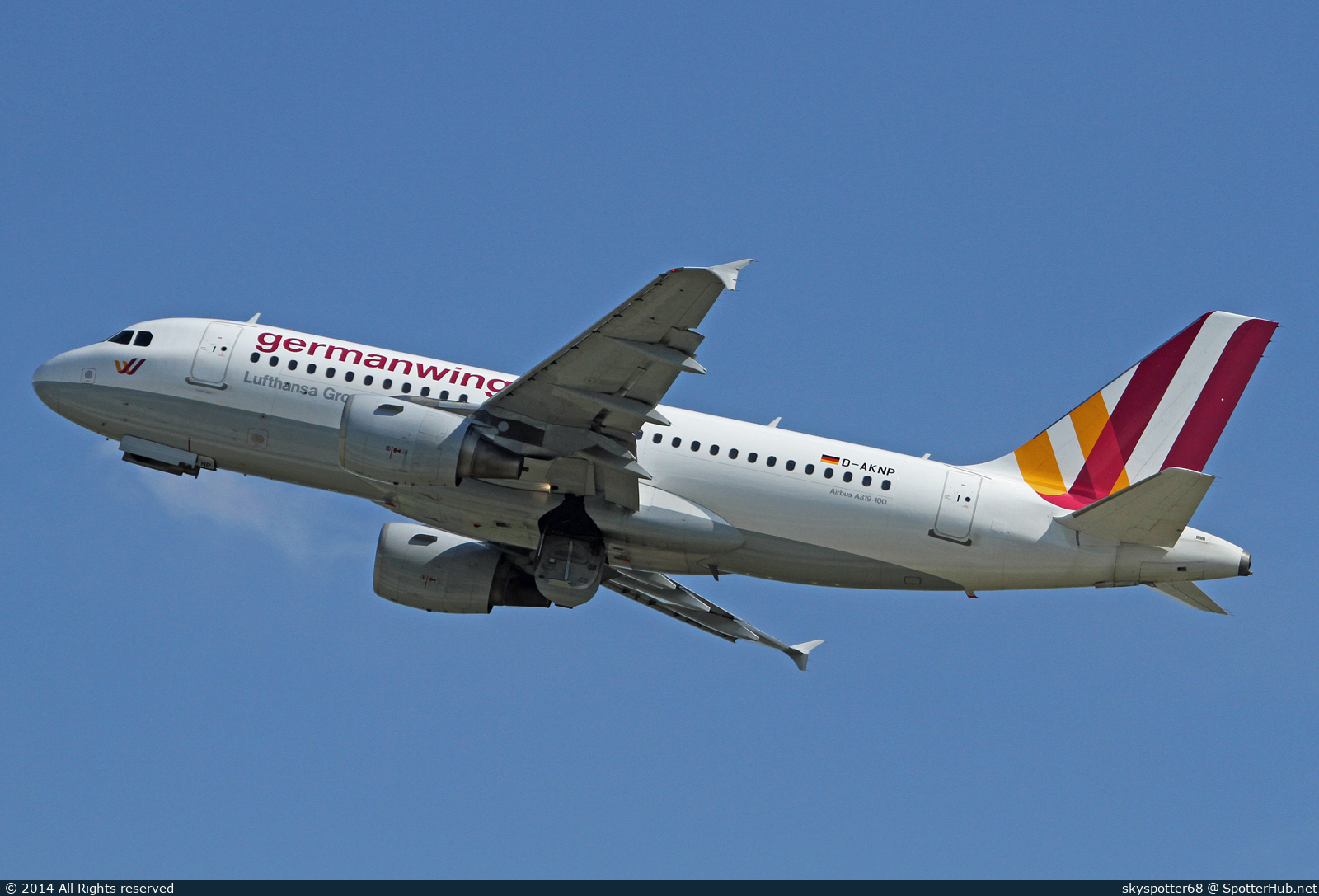 Photo of D-AKNP - Airbus A319-112 operated by Germanwings