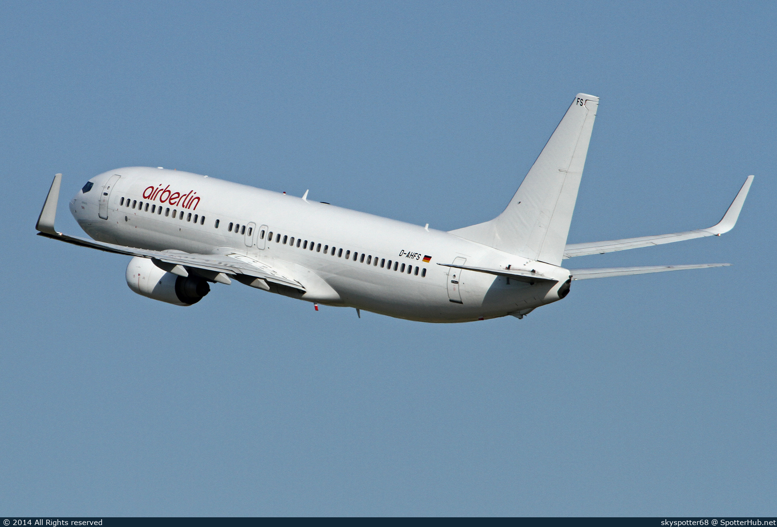 Photo of D-AHFS - Boeing 737-8K5 operated by Air Berlin (opb TUIfly)