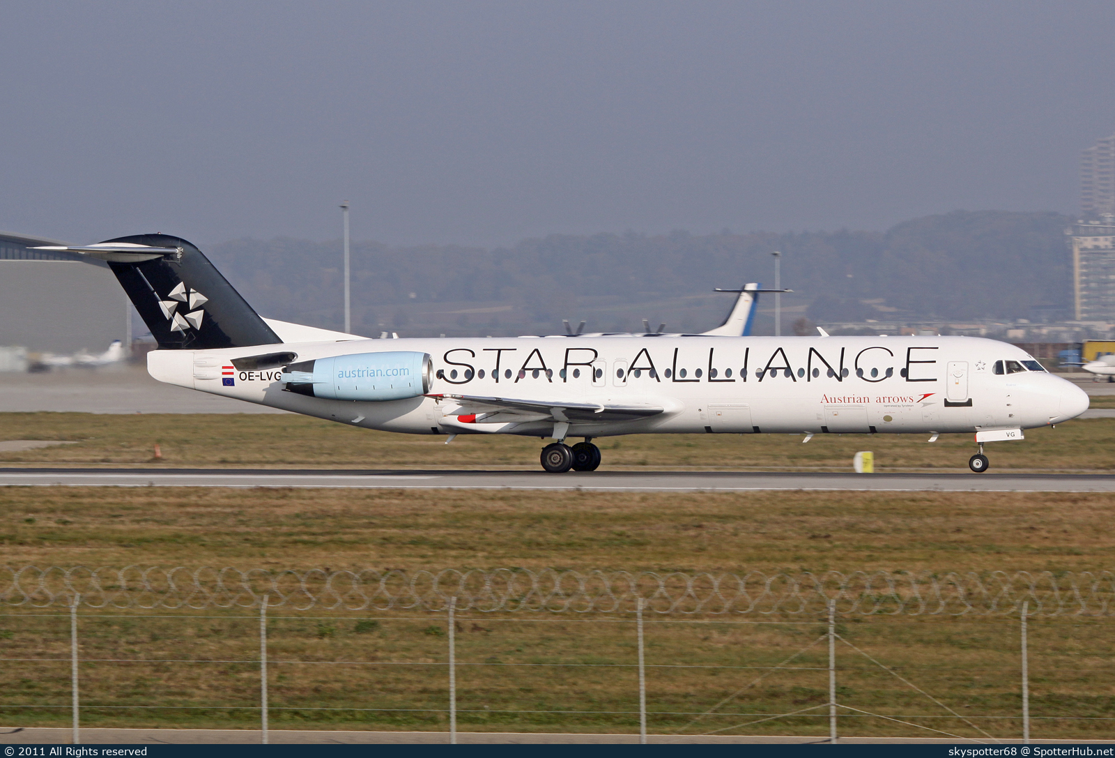 Photo of OE-LVG - Fokker 100 operated by Austrian Arrows (opb Tyrolean Airways)