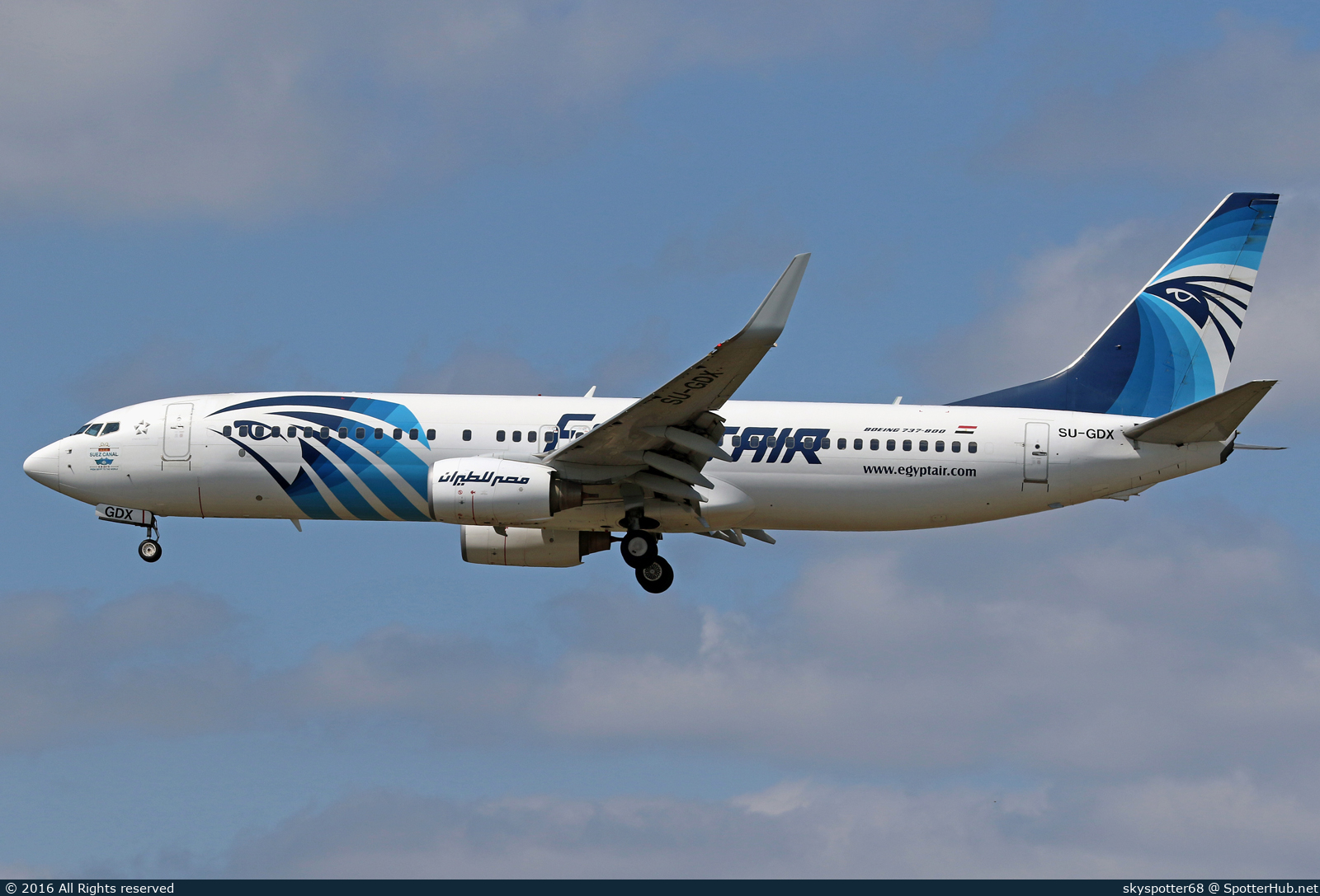 Photo of SU-GDX - Boeing 737-866 operated by Egyptair