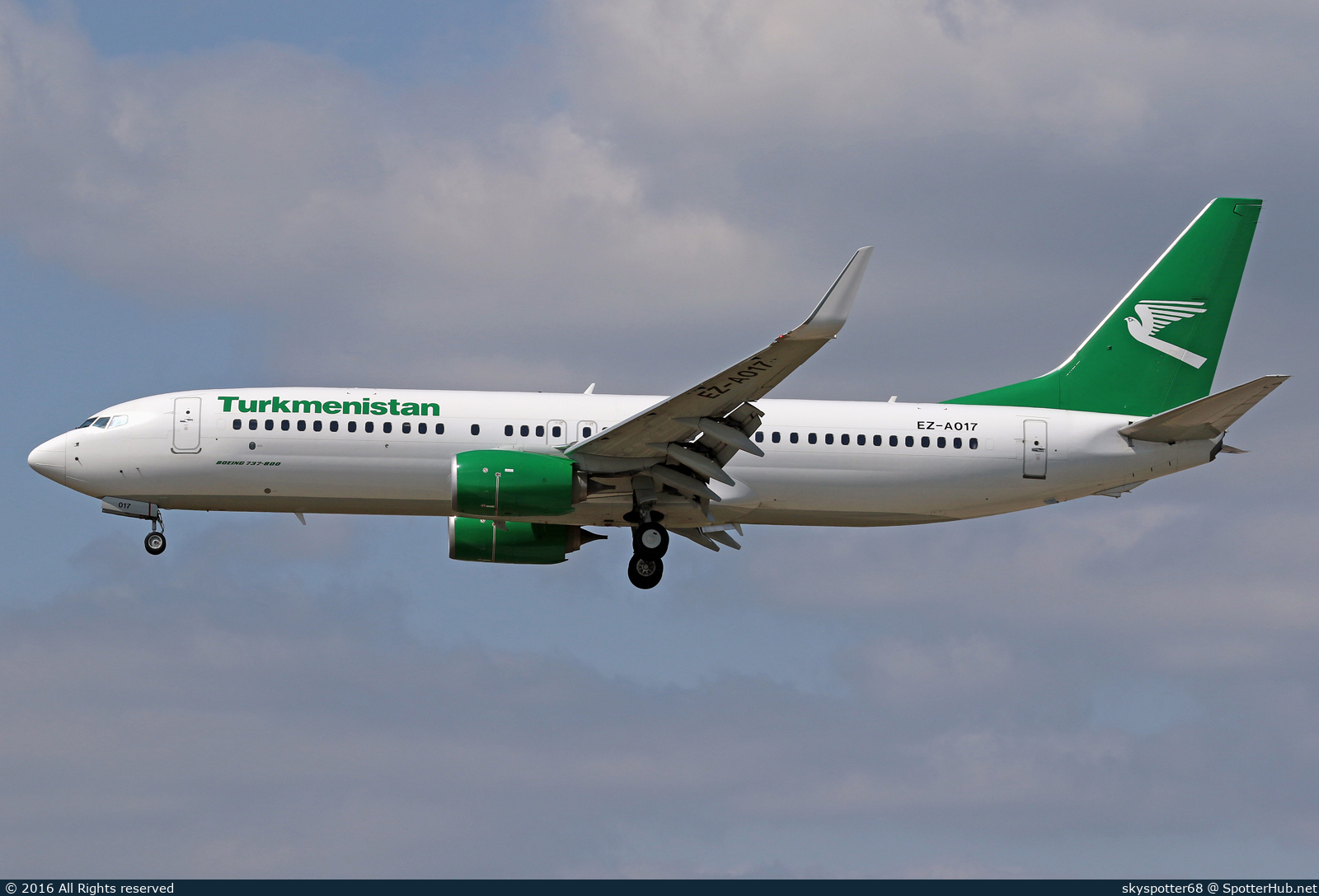 Photo of EZ-A017 - Boeing 737-82K operated by Turkmenistan Airlines
