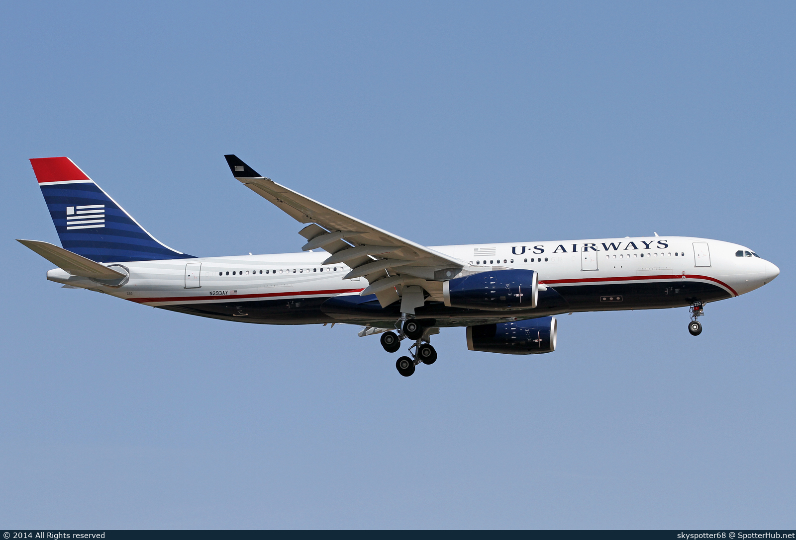 Photo of N293AY - Airbus A330-243 operated by US Airways
