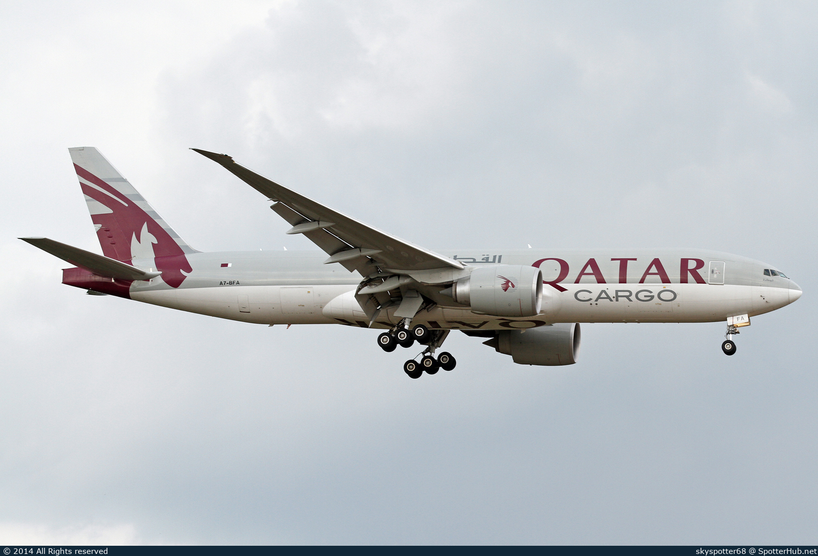 Photo of A7-BFA - Boeing 777-FDZ operated by Qatar Airways Cargo
