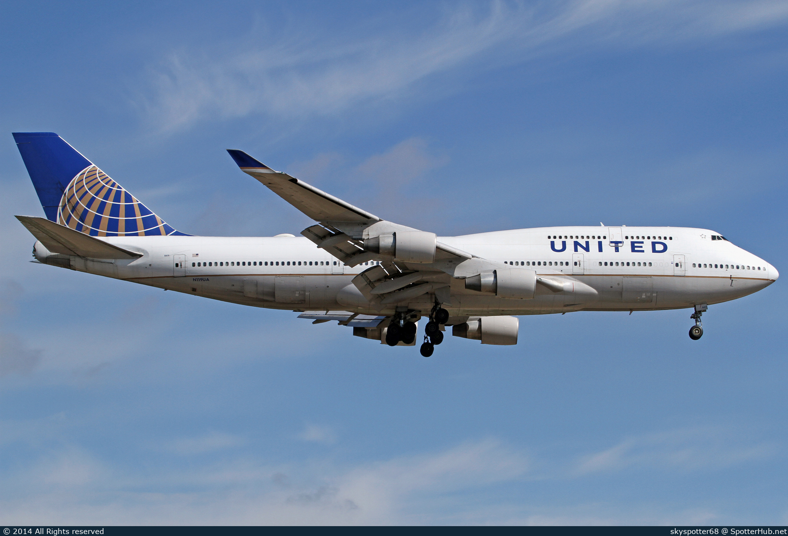 Photo of N119UA - Boeing 747-422 operated by United Airlines