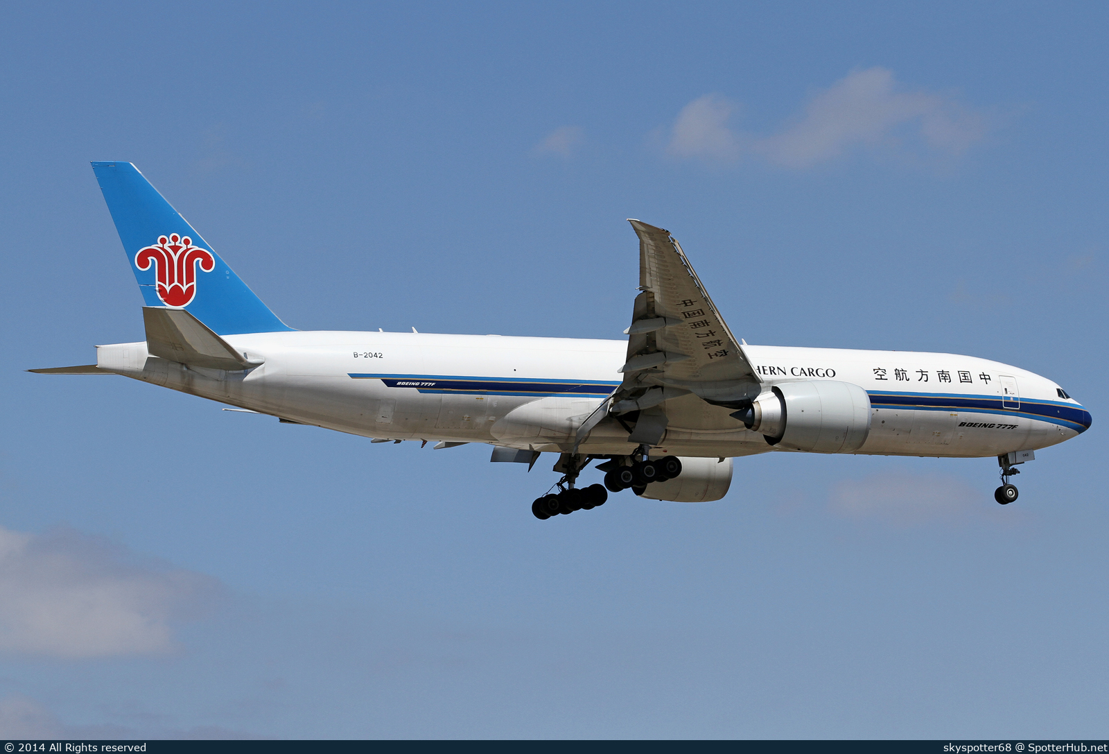 Photo of B-2042 - Boeing 777-F1B operated by China Southern Cargo