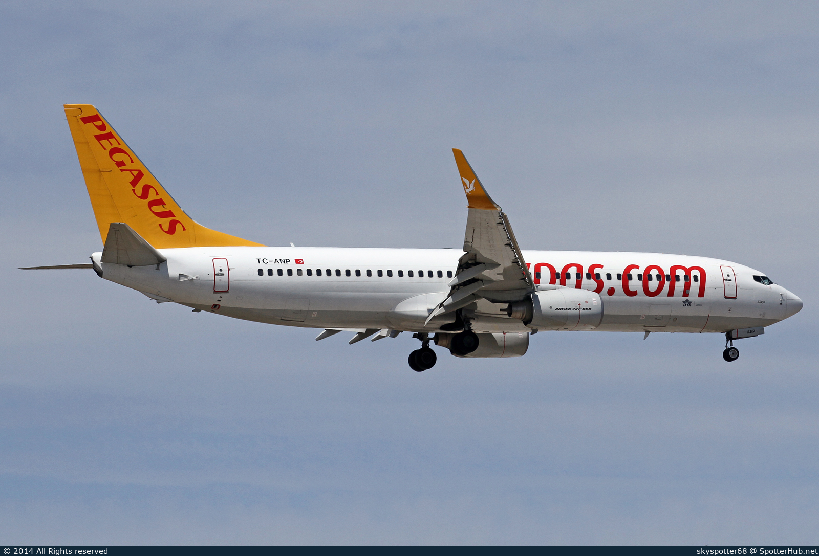 Photo of TC-ANP - Boeing 737-82R operated by Pegasus Airlines