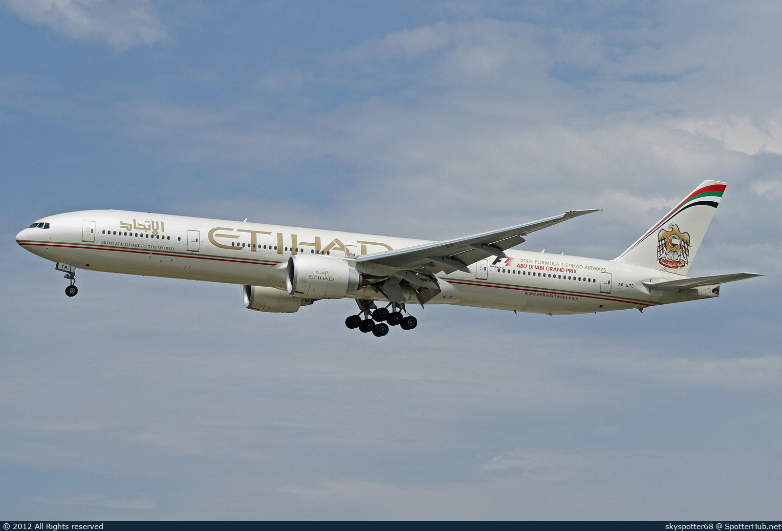 Photo of A6-ETB - Boeing 777-3FX(ER) operated by Etihad Airways