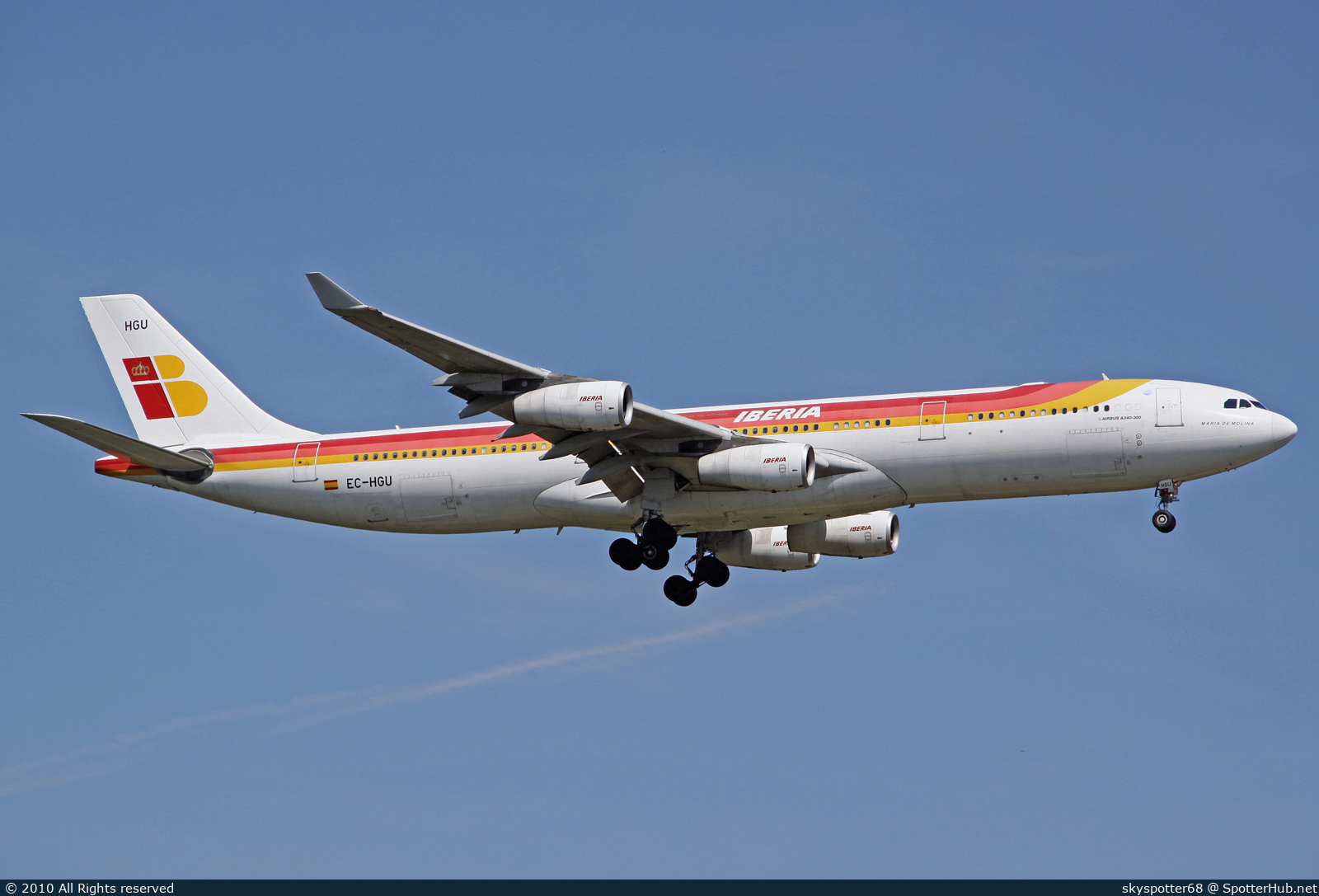 Photo of EC-HGU - Airbus A340-313 operated by Iberia