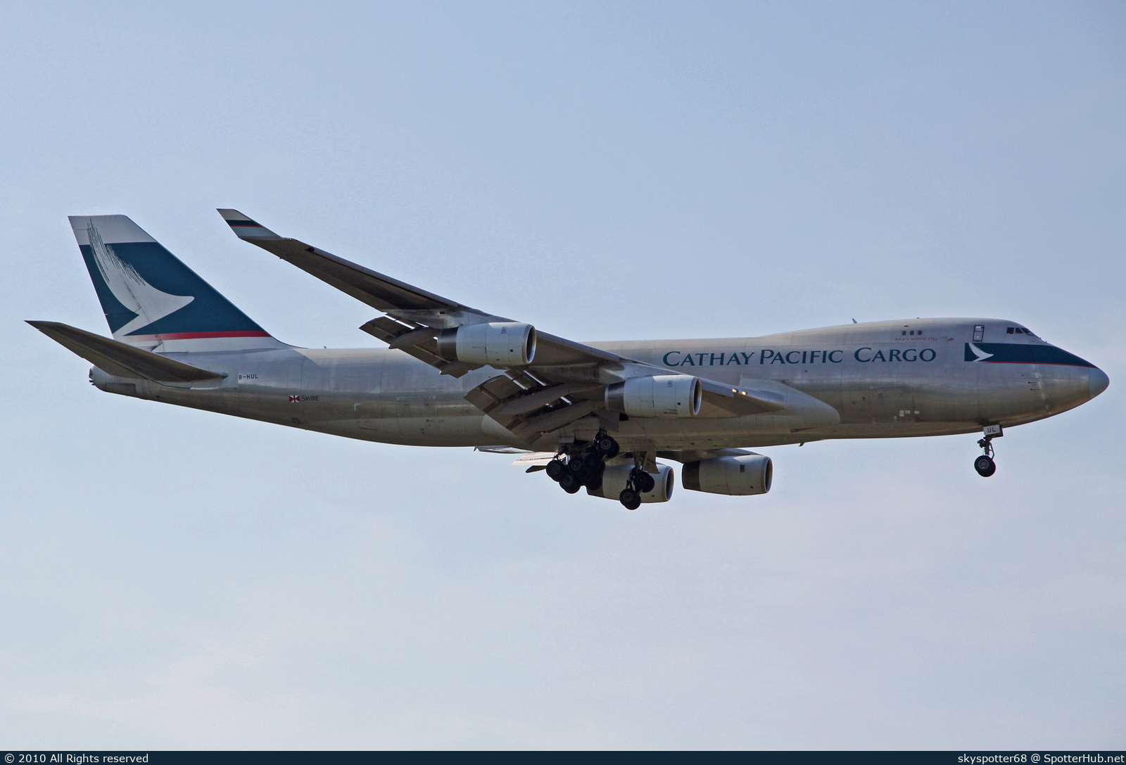 Photo of B-HUL - Boeing 747-467F operated by Cathay Pacific Cargo