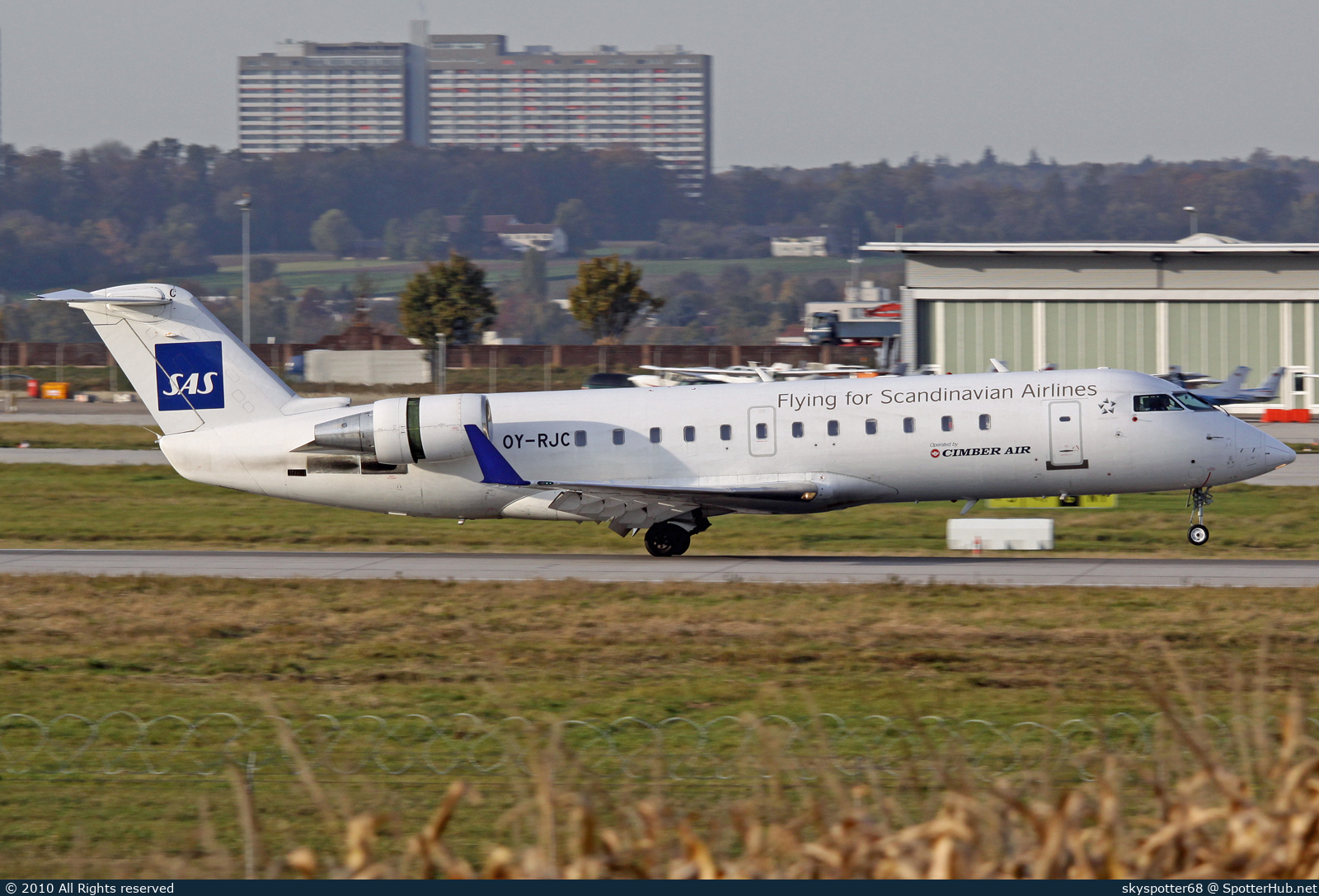 Photo of OY-RJC - Bombardier CRJ-200LR operated by SAS Scandinavian Airlines (opb Cimber Sterling)