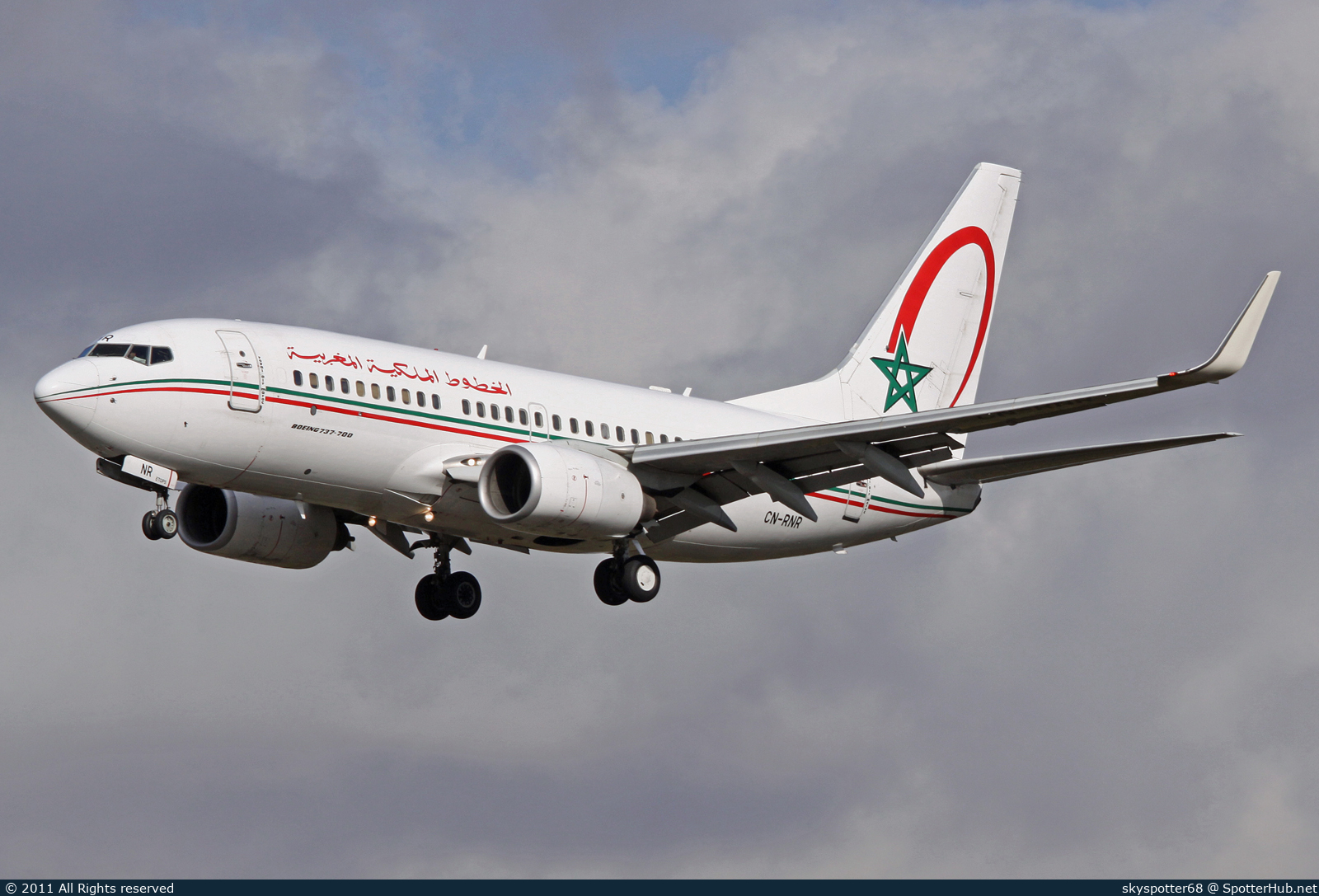 Photo of CN-RNR - Boeing 737-7B6 operated by Royal Air Maroc