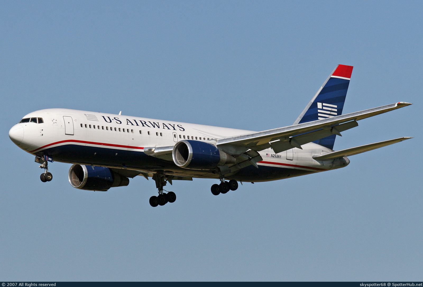 Photo of N253AY - Boeing 767-2B7(ER) operated by US Airways