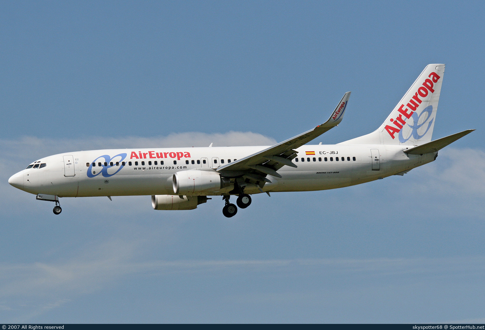 Photo of EC-JBJ - Boeing 737-85P operated by Air Europa