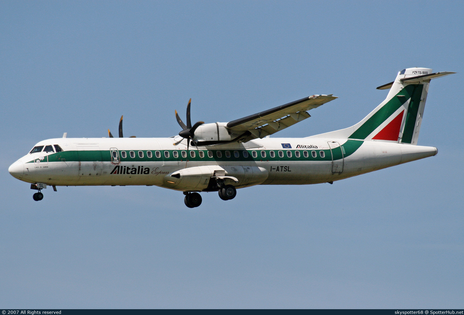 Photo of I-ATSL - ATR 72-500 operated by Alitalia Express