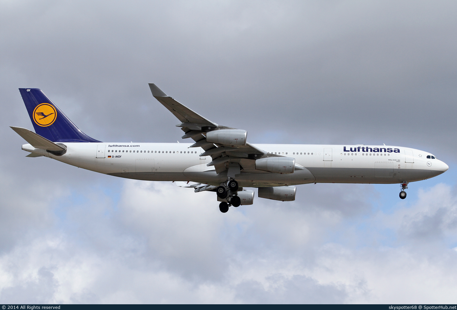 Photo of D-AIGY - Airbus A340-313 operated by Lufthansa