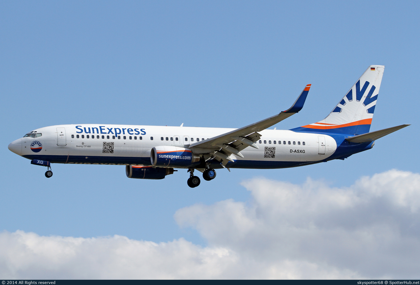 Photo of D-ASXG - Boeing 737-8CX operated by SunExpress Germany