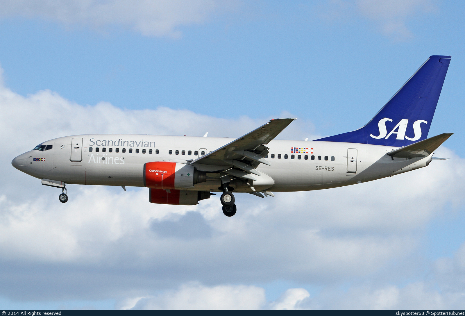 Photo of SE-RES - Boeing 737-7BX operated by SAS Scandinavian Airlines