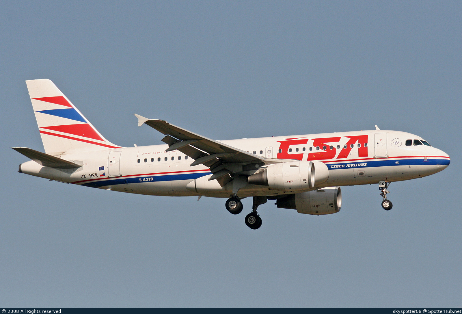 Photo of OK-MEK - Airbus A319-112 operated by CSA Czech Airlines