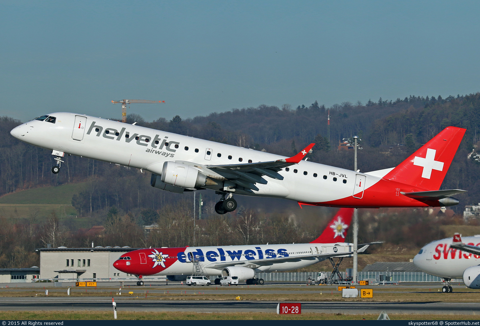Photo of HB-JVL - Embraer ERJ-190LR operated by Helvetic Airways