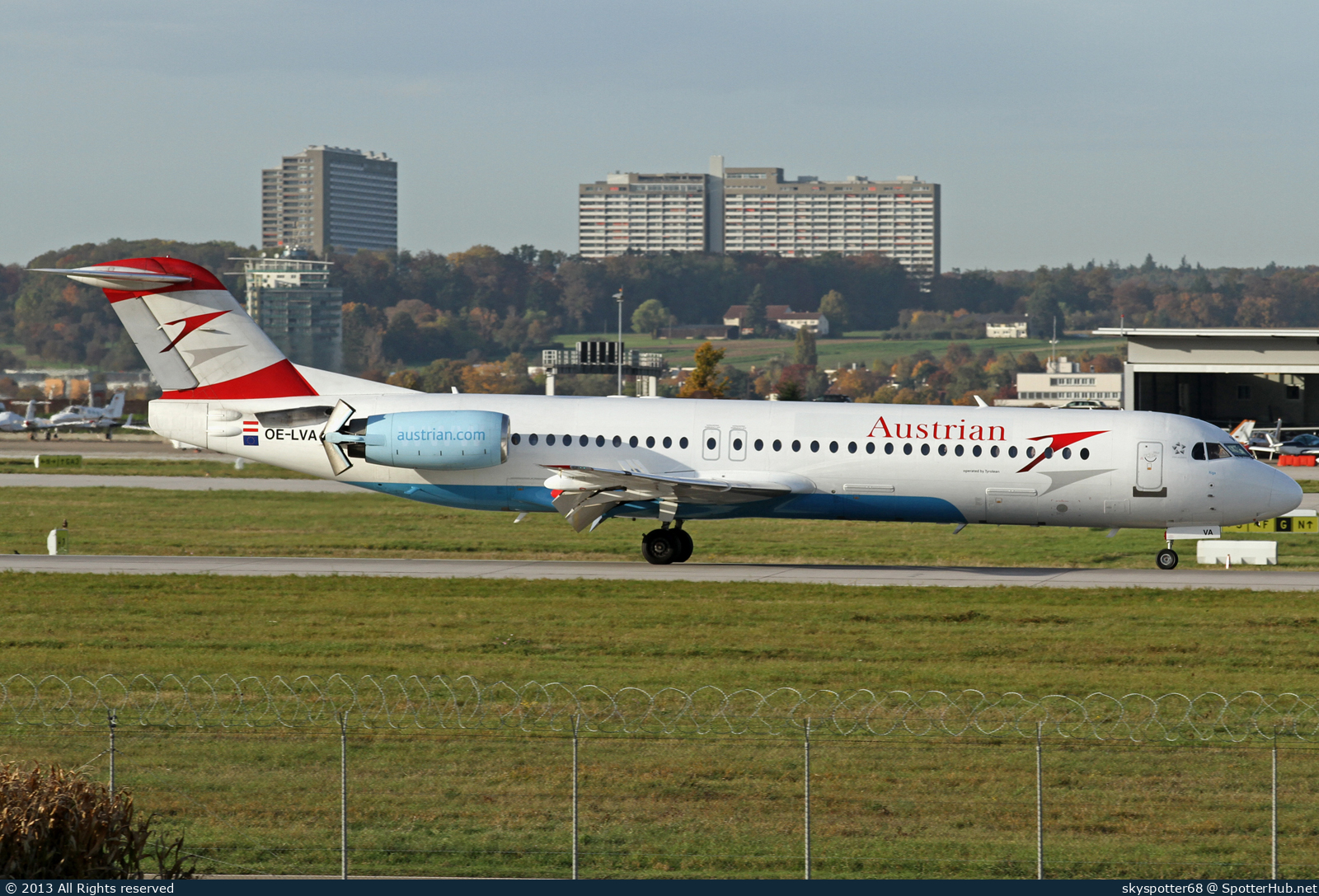 Photo of OE-LVA - Fokker 100 operated by Austrian Arrows (opb Tyrolean Airways)