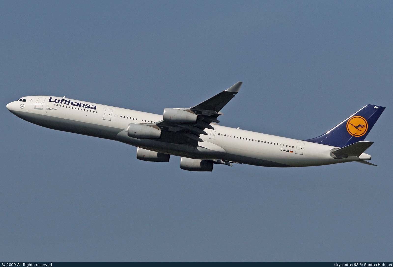 Photo of D-AIGD - Airbus A340-311 operated by Lufthansa