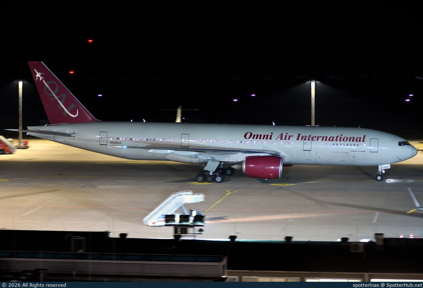 Photo of N846AX - Boeing 777-2U8(ER) operated by Omni Air International