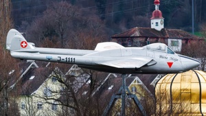 Photo of J-1111 - De Havilland DH-100 Vampire FB.6 operated by Swiss Air Force