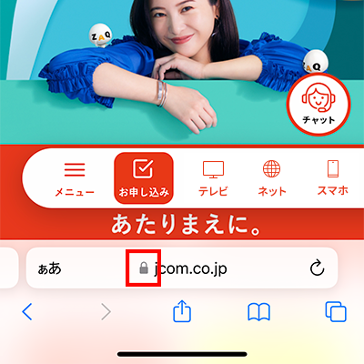 鍵マークがついているサイト