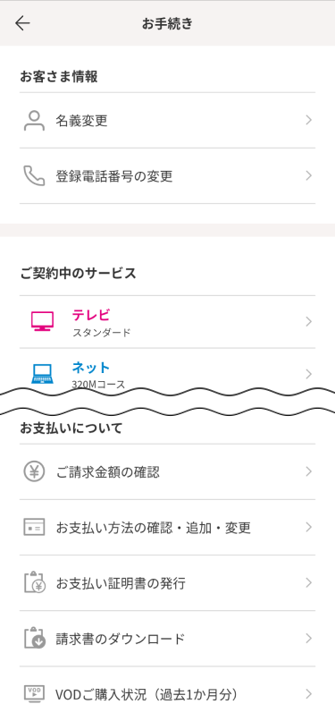 お手続きの画像