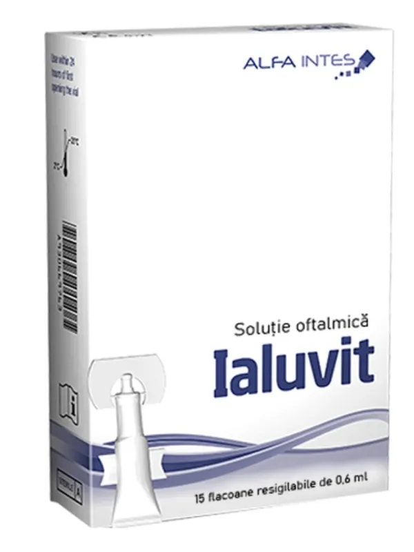 Produs Solutie oftalmica Ialuvit, 15 flacoane*6 ml, Alfa Intes Imagine