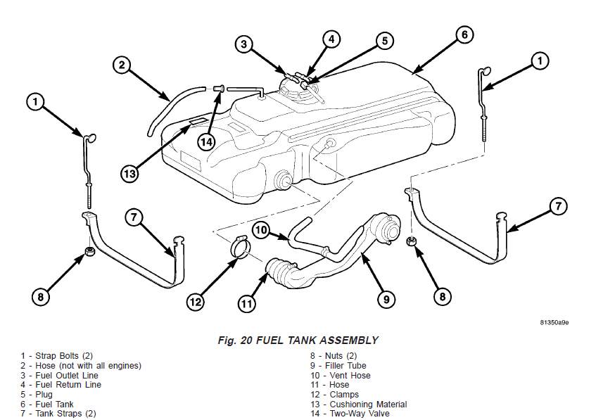 T1N Sprinter fuel tank assembly