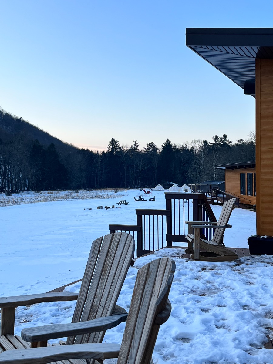 Winter cabin at River Mountain