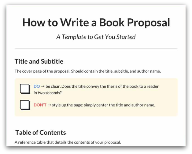 how to write a book proposal