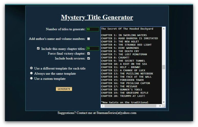 Book Title Generator: Best 21 Free Book Name Generators [List] - Learn  Squibler