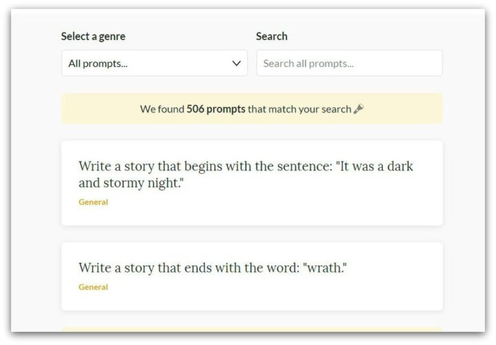 websites to help with writing stories