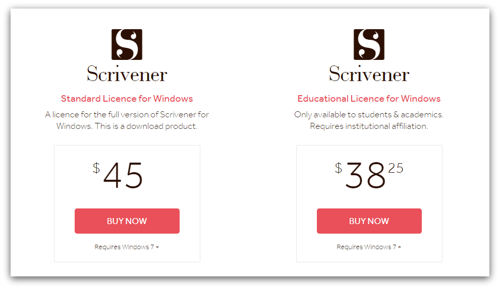 Scrivener price