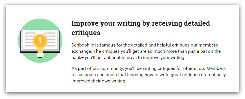 Scribophile homepage screenshot