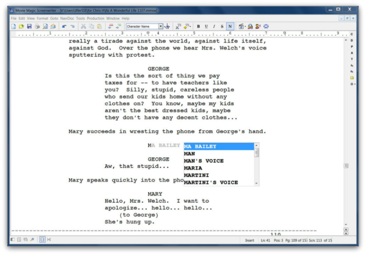 how to write in play format in movie magic screenwriter